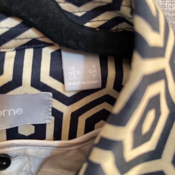 Trench coat, geometric trench coat, lined raincoat, Liz Claiborne coat - Picture 5 of 7